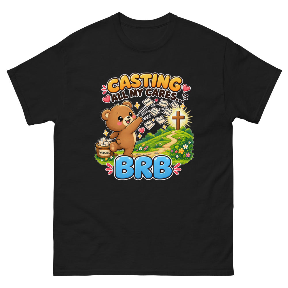 Casting All My Cares BRB T-Shirt | colour: Black