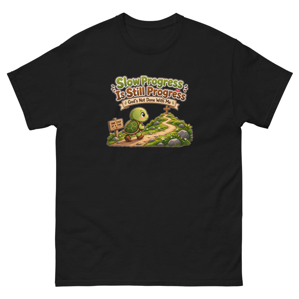 Slow Progress Is Still Progress T-Shirt | colour: Black