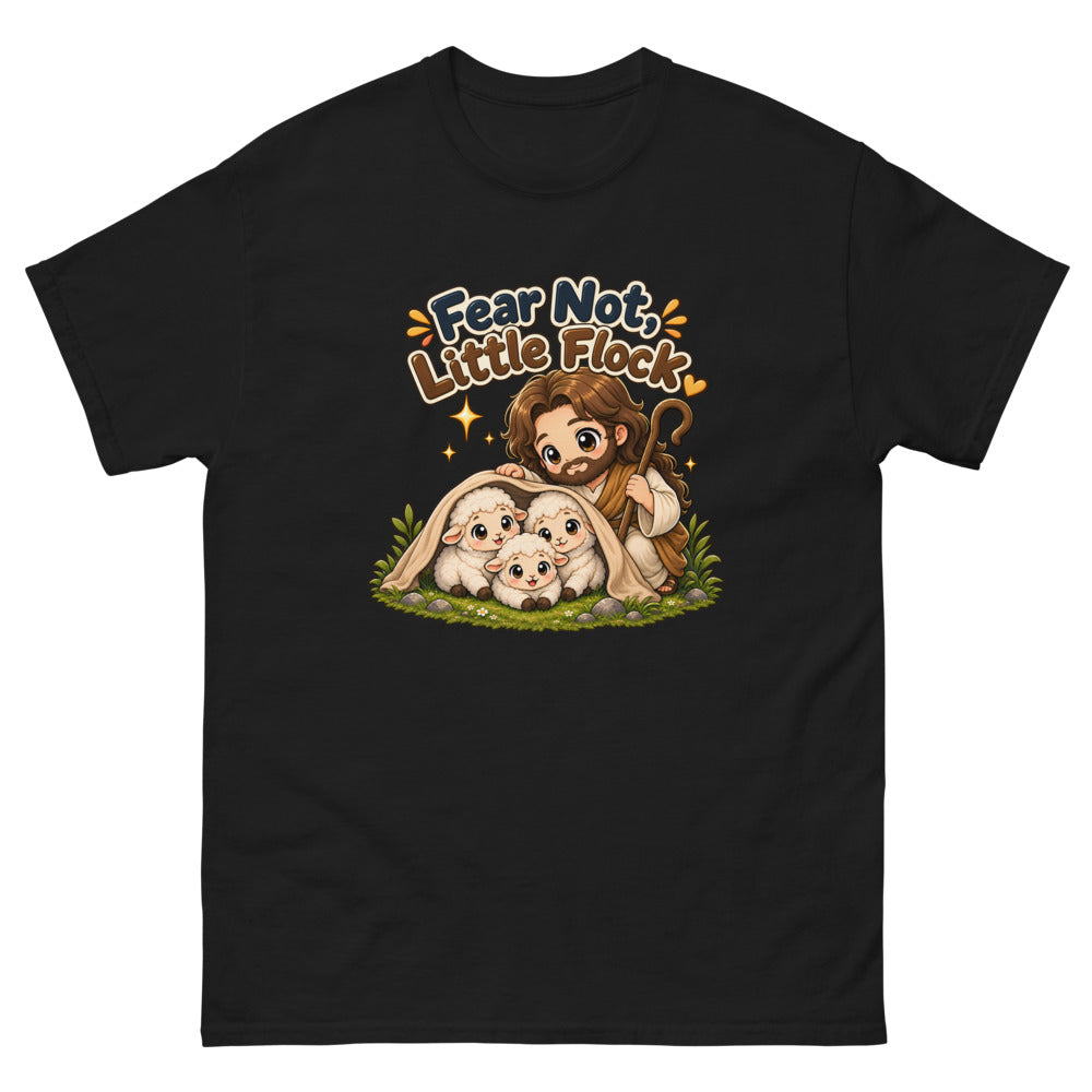 Fear Not Little Flock T-Shirt | colour: Black