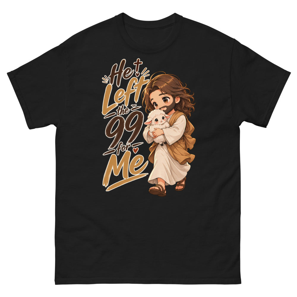 He Left The 99 For Me T-Shirt | colour: Black