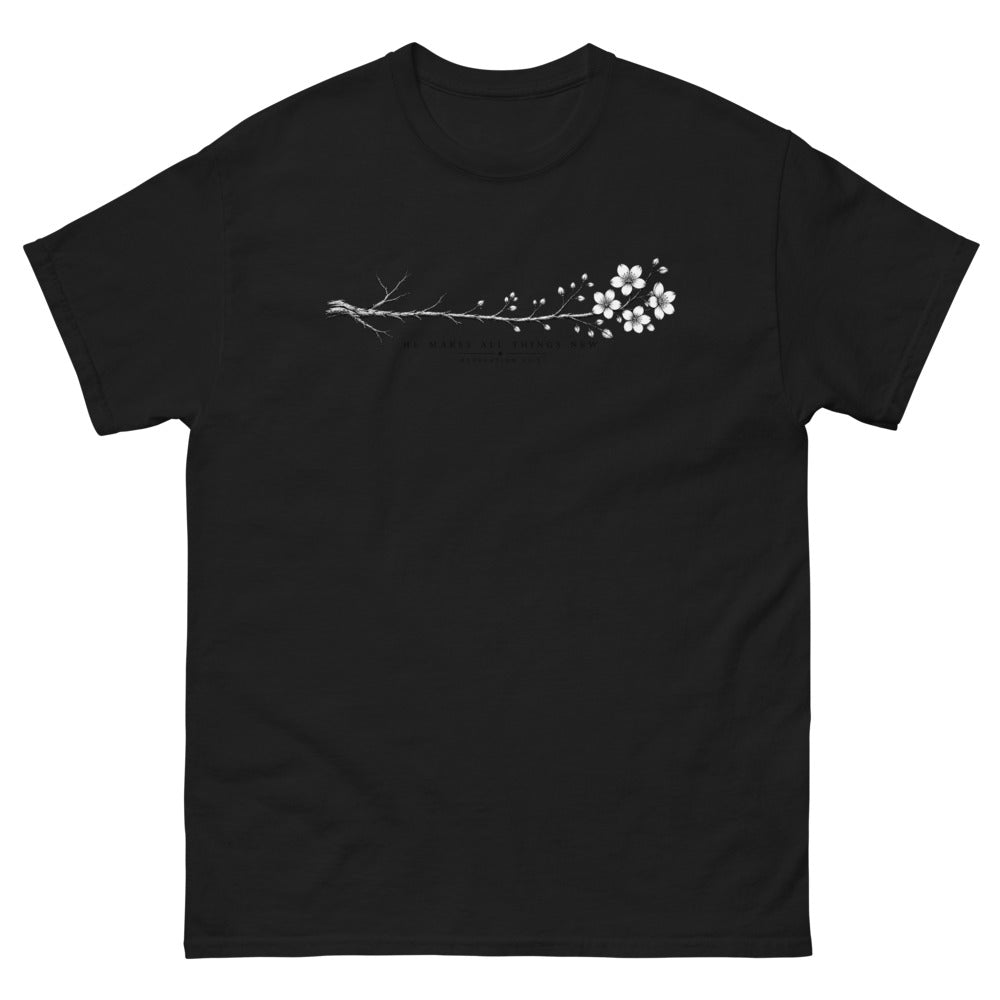 He Makes All Things New Branch T-Shirt | colour: Black