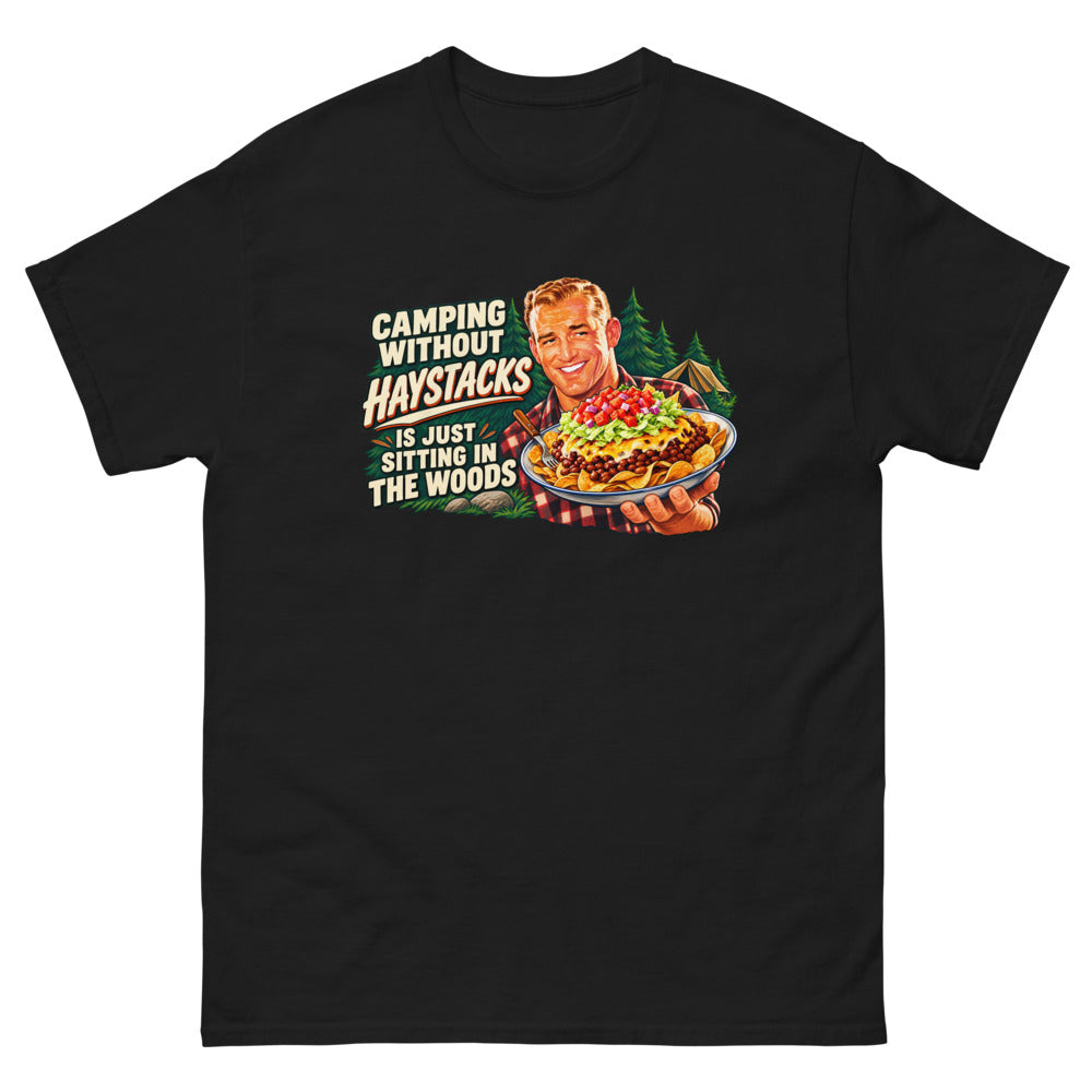 Camping Without Haystacks T-Shirt | colour: Black