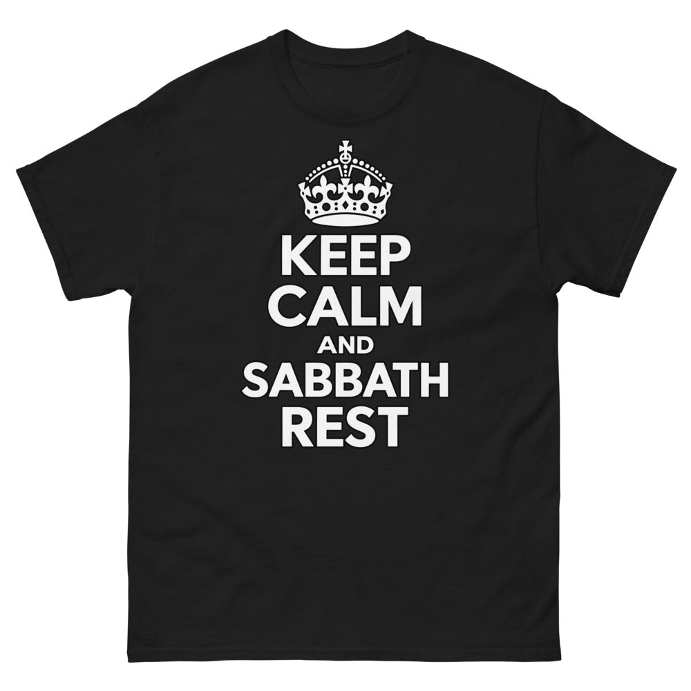 Keep Calm And Sabbath Rest T-Shirt | colour: Black
