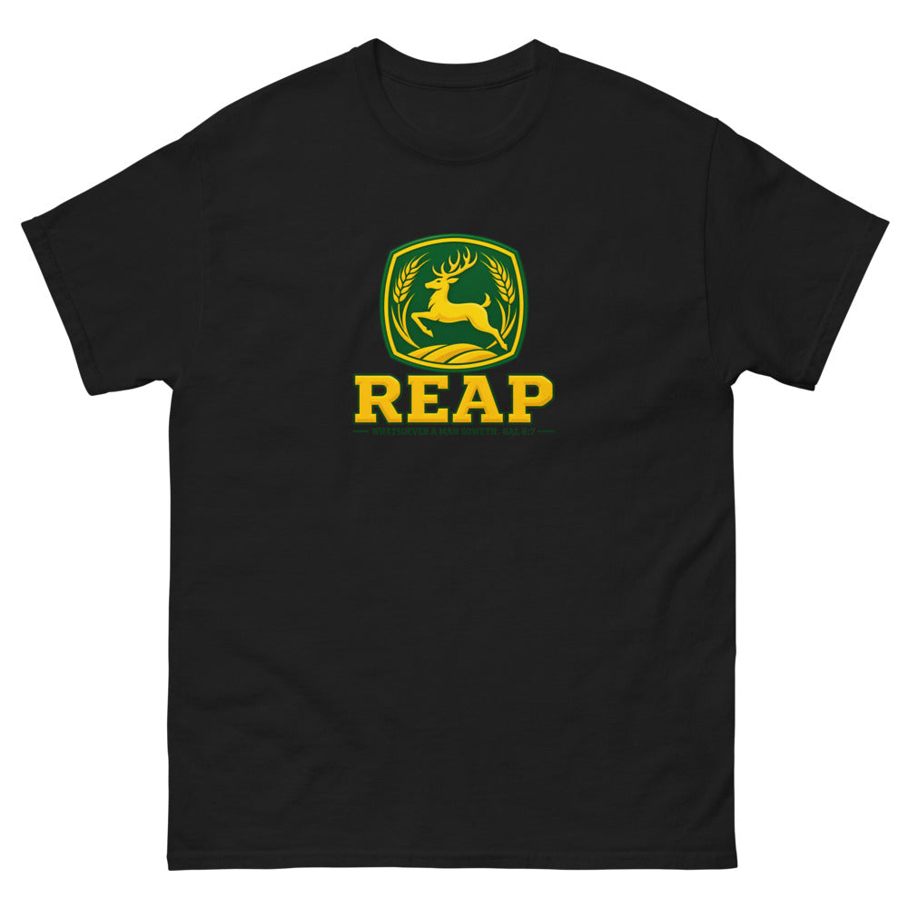 Reap Leaping Deer Badge T-Shirt | colour: Black