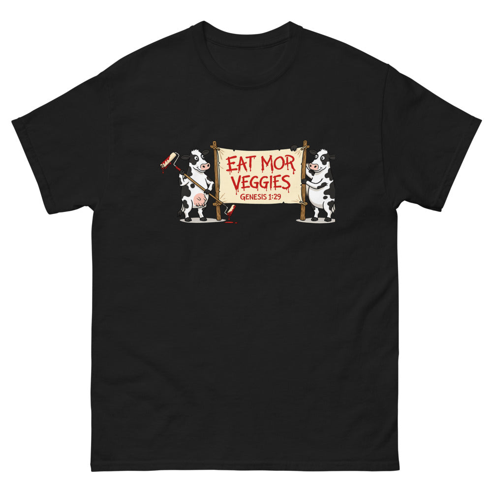Eat Mor Veggies T-Shirt | colour: Black