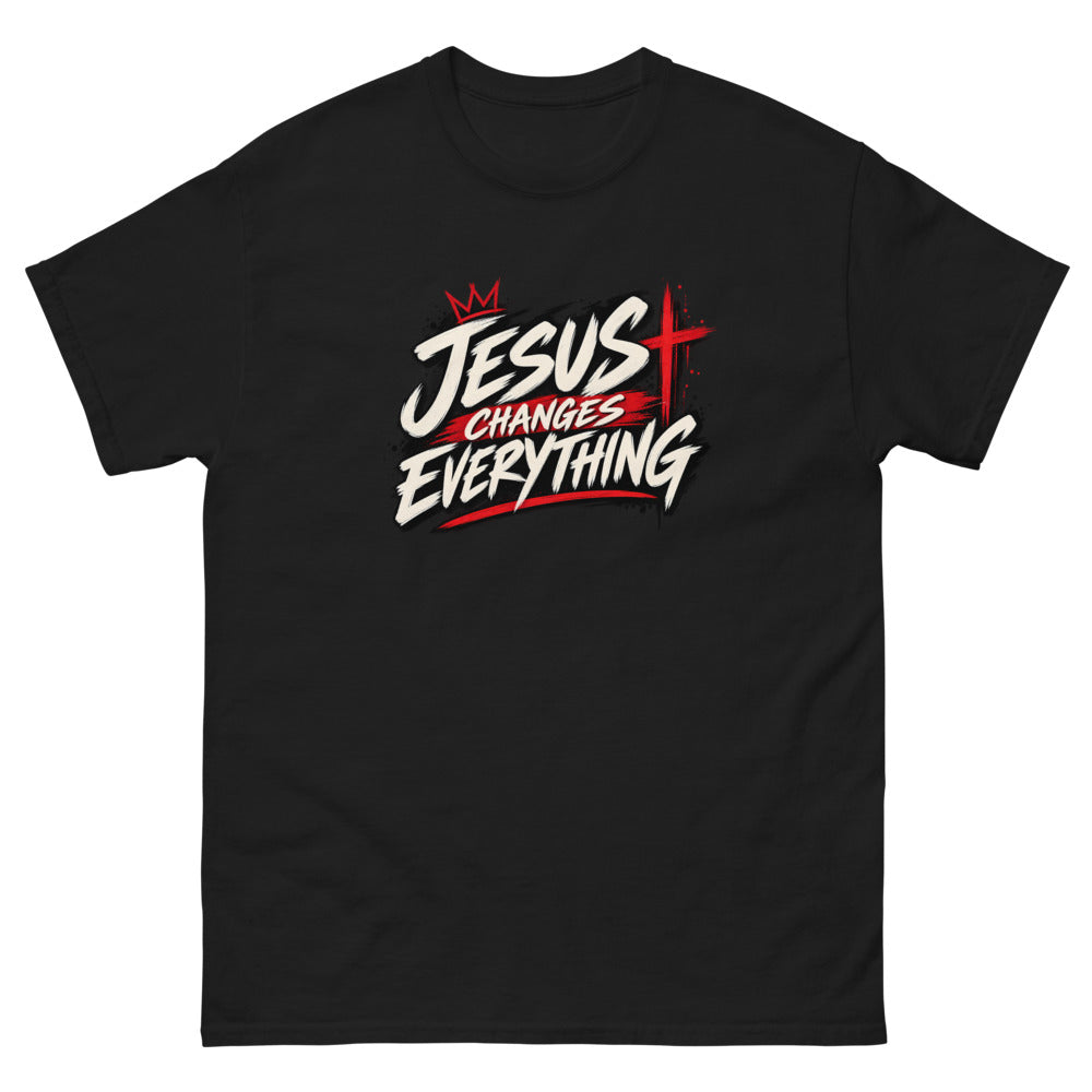 Jesus Changes Everything Streetwear T-Shirt | colour: Black