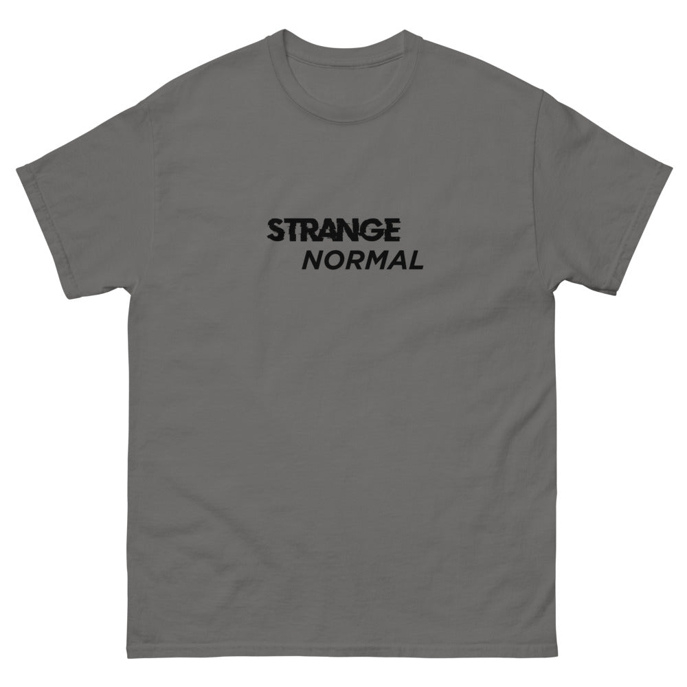 Logo White Men’s Fitted Poly/Cotton T-Shirt | colour: Charcoal