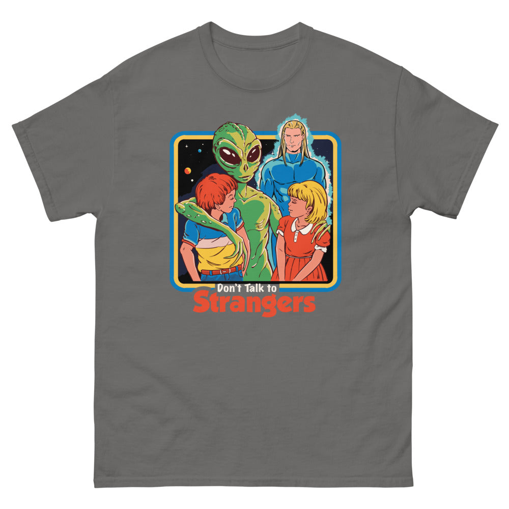 Dont Talk To Strangers Men's T-Shirt | colour: Charcoal