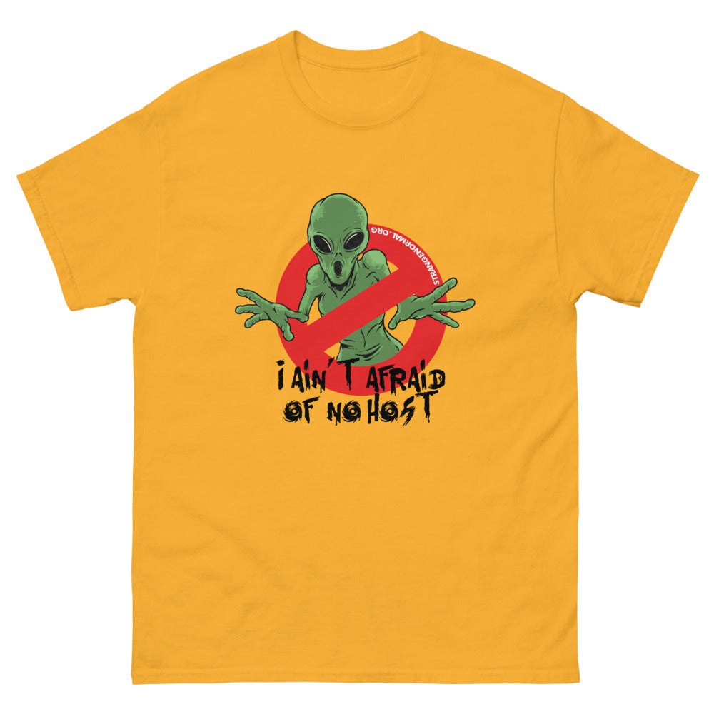 Ain'T Afraid Alien 2 Afraid Alien Men’s Fitted Poly/Cotton T-Shirt | colour: Gold