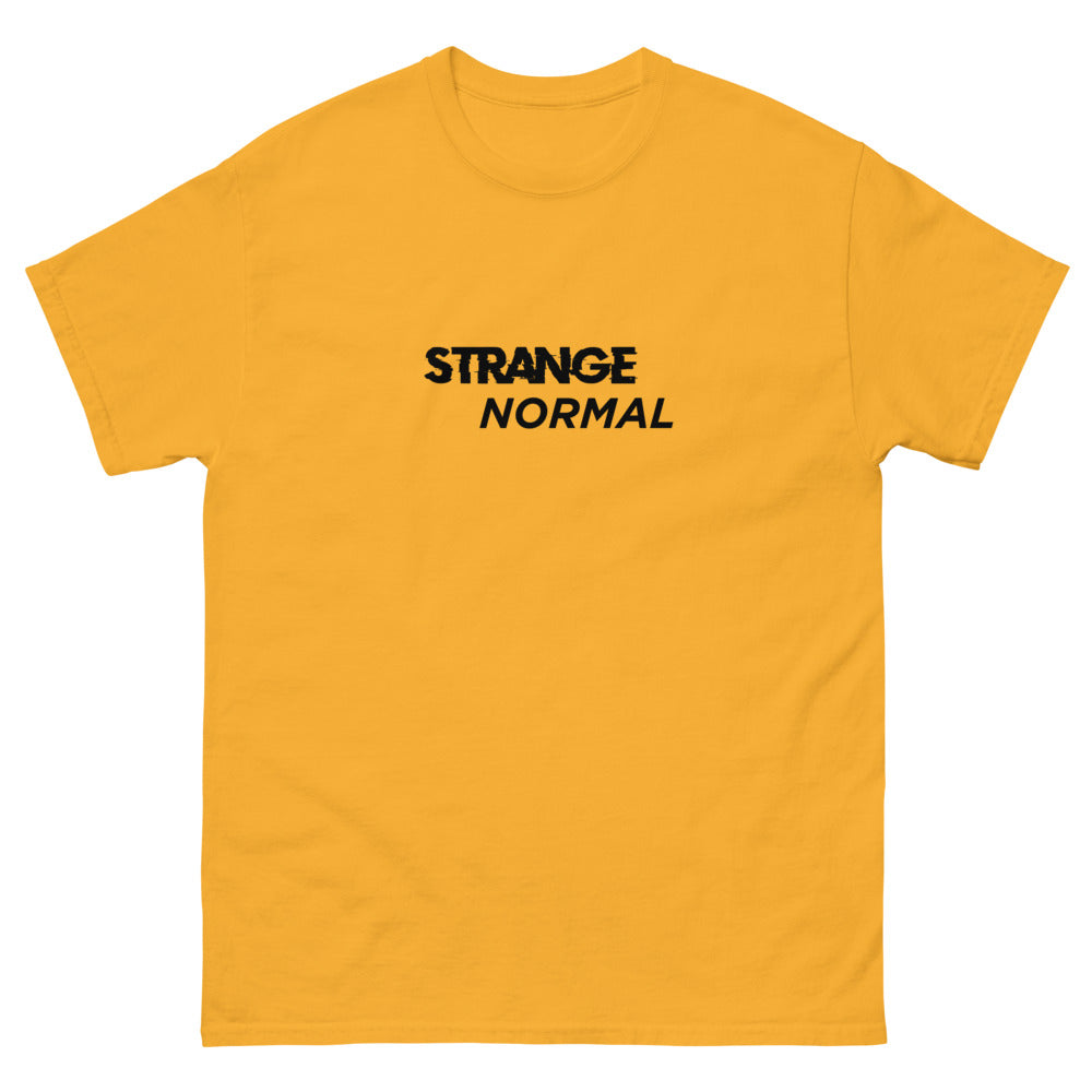 Logo White Men’s Fitted Poly/Cotton T-Shirt | colour: Gold
