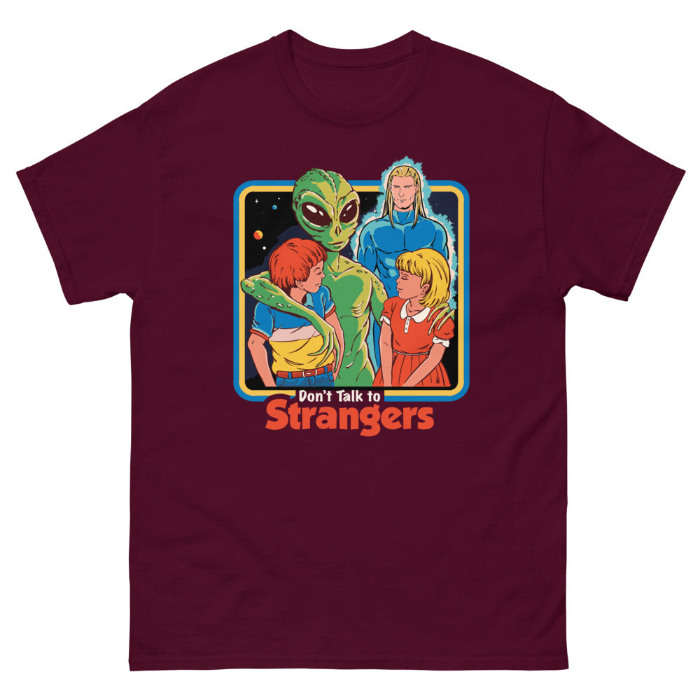 Dont Talk To Strangers Men's T-Shirt | colour: Maroon