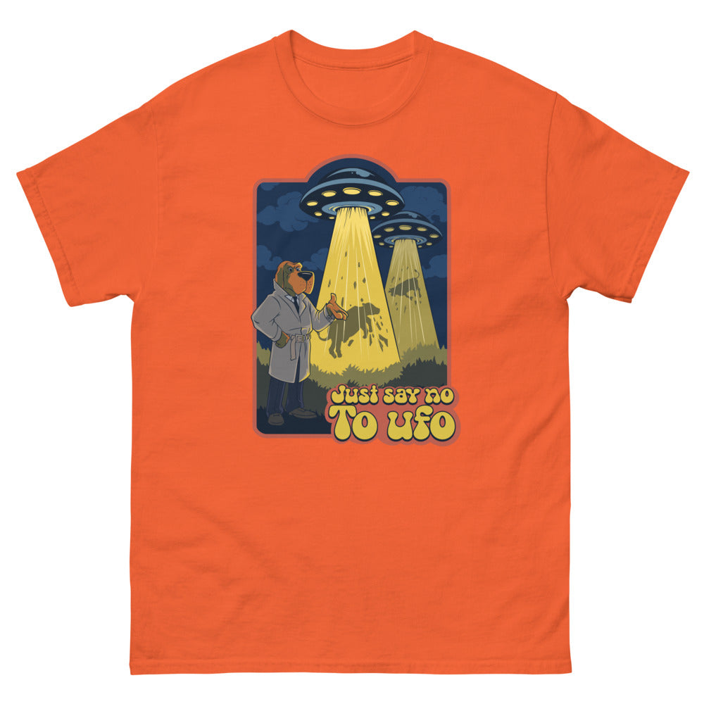 Alien Crime Men’s Fitted Poly/Cotton T-Shirt | colour: Orange