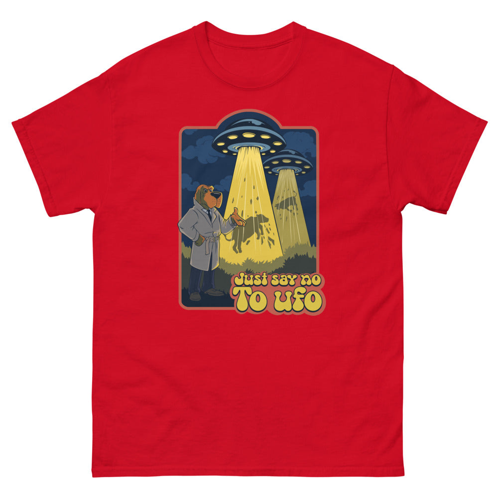 Alien Crime Men’s Fitted Poly/Cotton T-Shirt | colour: Red