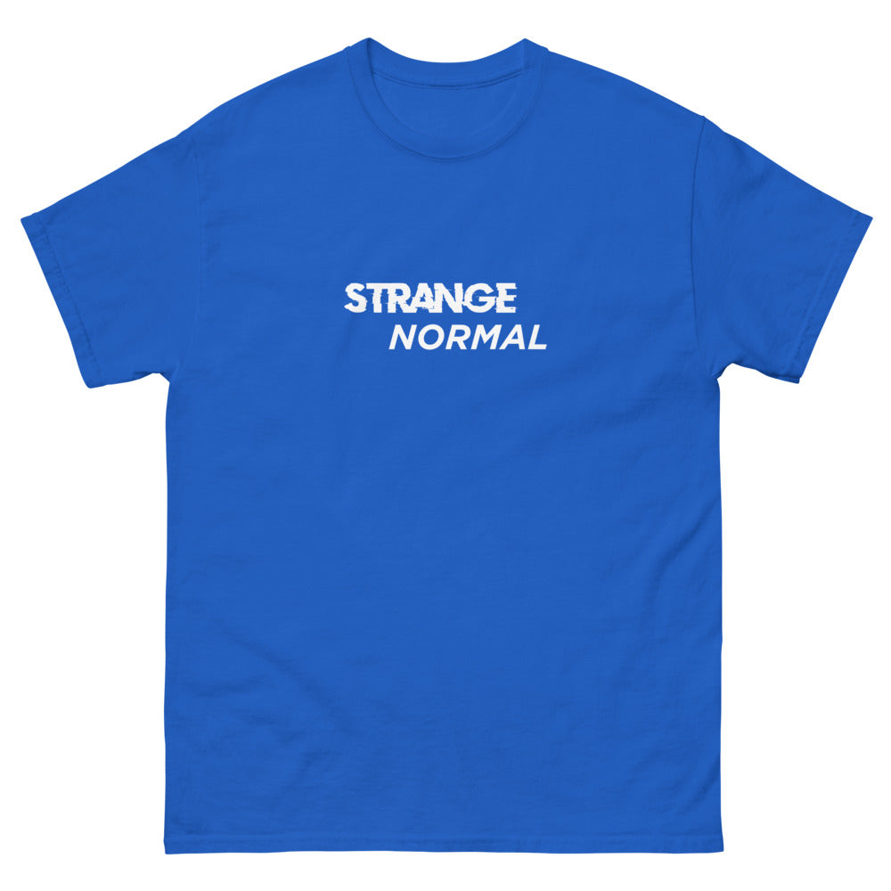 Logo White Men’s Fitted Poly/Cotton T-Shirt | colour: Royal