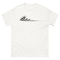 Engraved line art wave with the words Peace Be Still