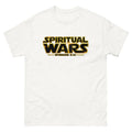 Film logo parody reading Spiritual Wars with Ephesians 6:12