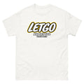 Toy brick logo parody reading Letgo and Let God, Psalm 46:10
