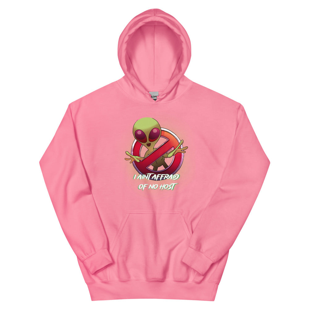 Aint Afraid Alien Women's Hoodie | colour: Azalea