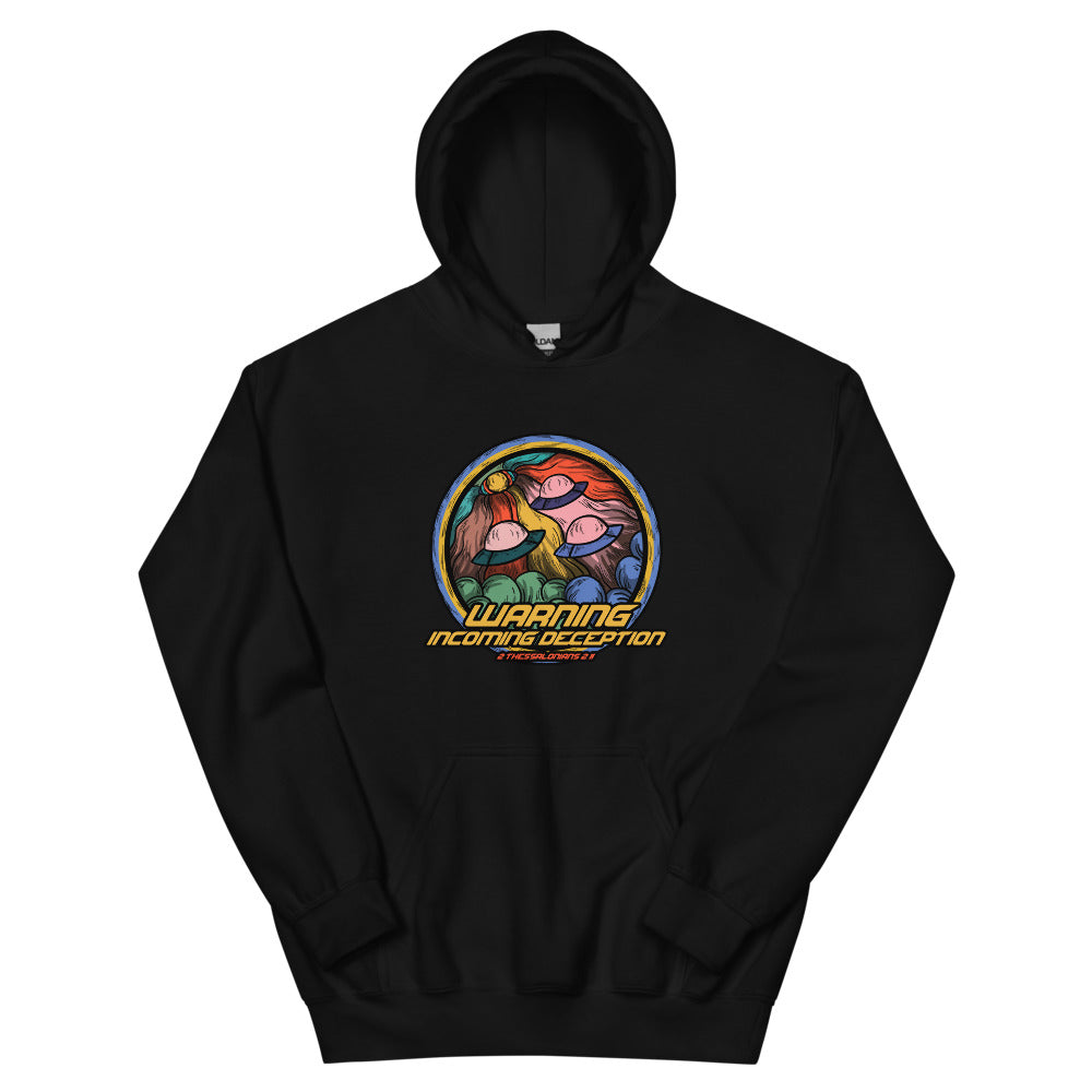 Incoming Deception Men's Hoodie | colour: Black