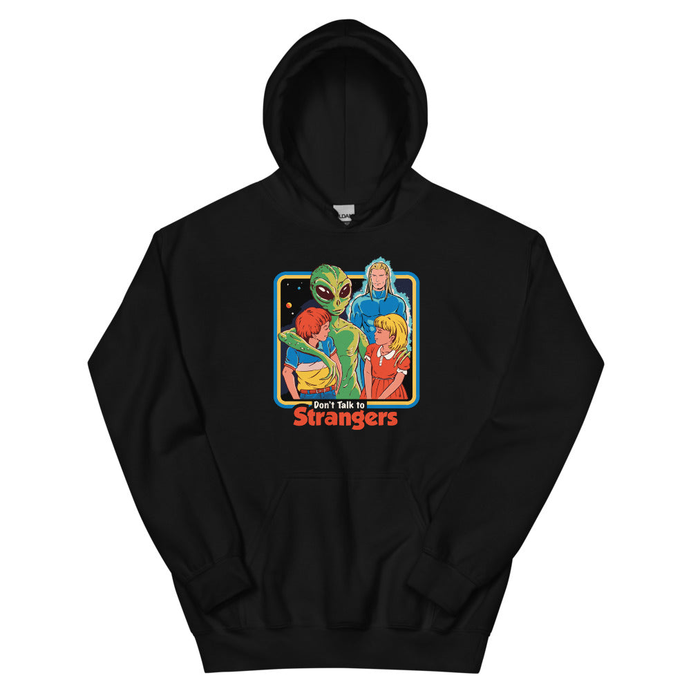 Dont Talk To Strangers Women's Hoodie | colour: Black