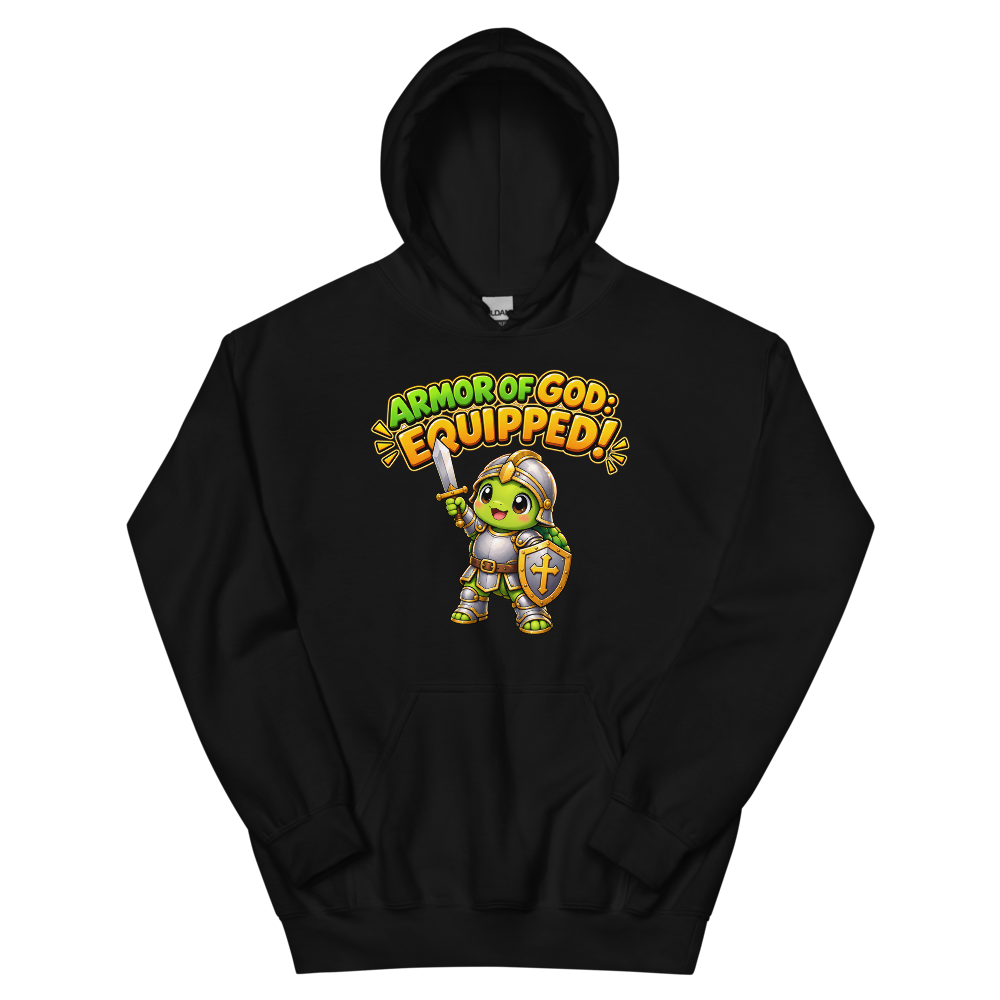 Armor Of God Equipped Turtle Hoodie | colour: Black