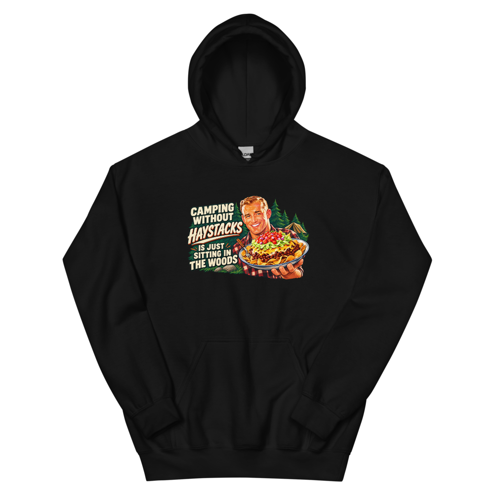 Camping Without Haystacks T-Shirt | gc: Hoodie/Black