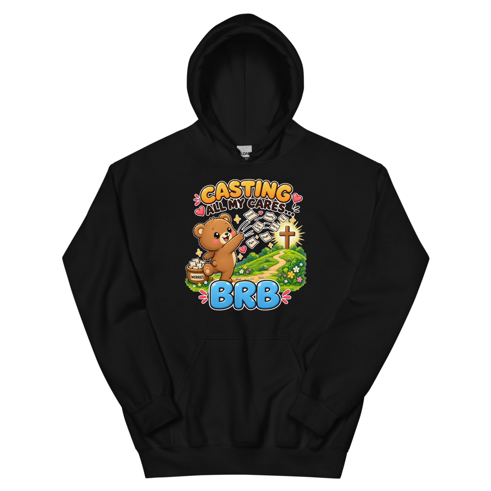 Casting All My Cares BRB Hoodie | colour: Black