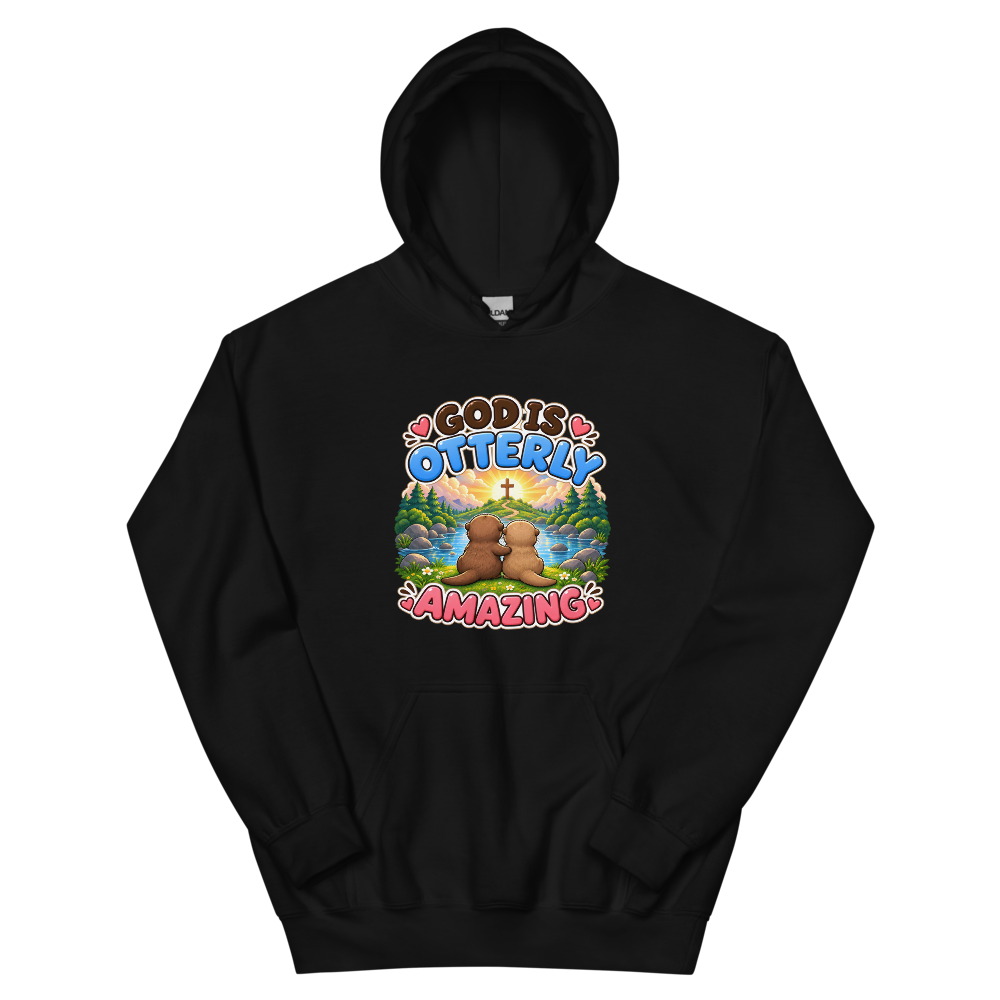 God Is Otterly Amazing Hoodie | colour: Black