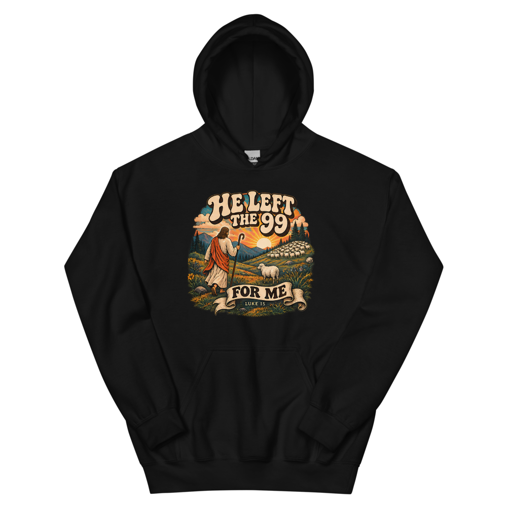 He Left The 99 For Me Retro Groovy T-Shirt | gc: Hoodie/Black