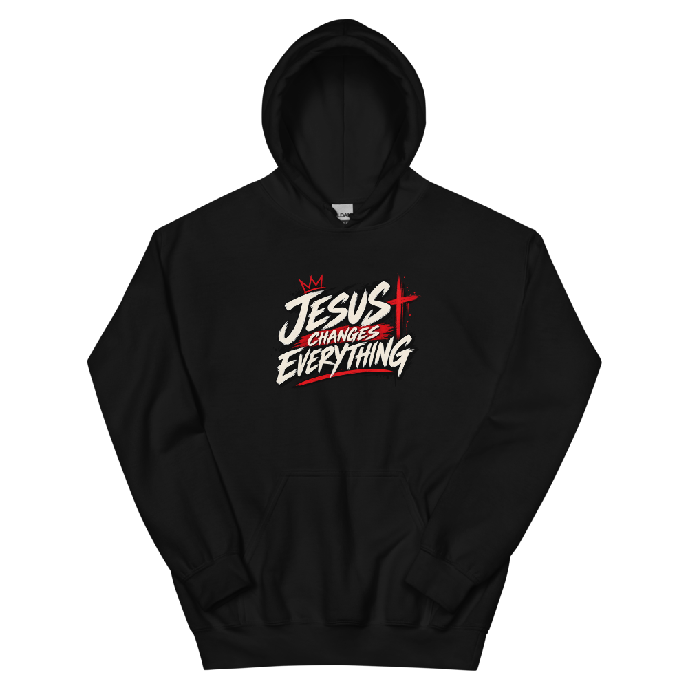 Jesus Changes Everything Streetwear Hoodie | colour: Black