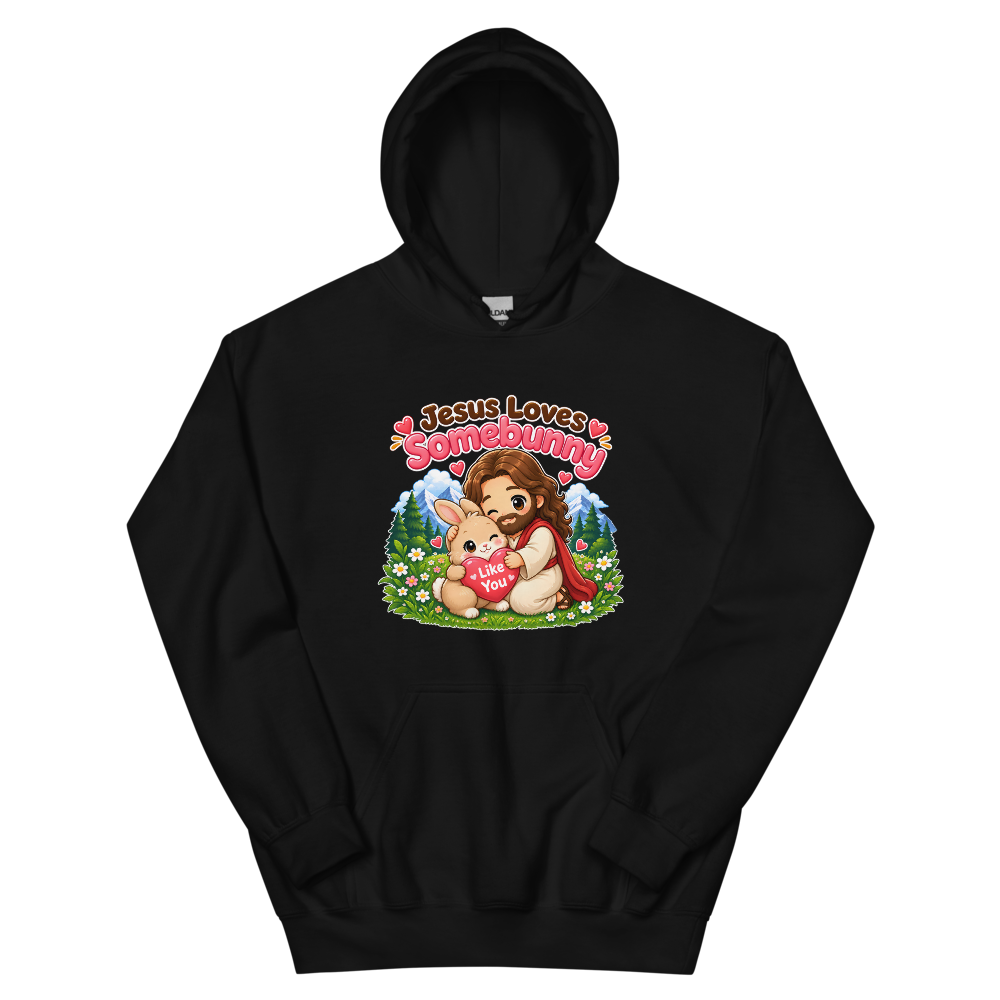 Jesus Loves Somebunny Like You T-Shirt | gc: Hoodie/Black