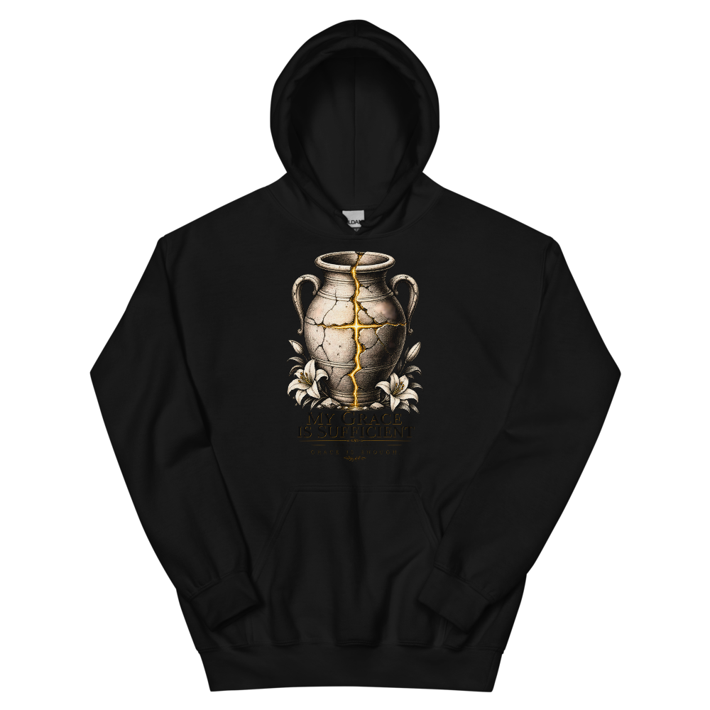 My Grace Is Sufficient Kintsugi T-Shirt | gc: Hoodie/Black