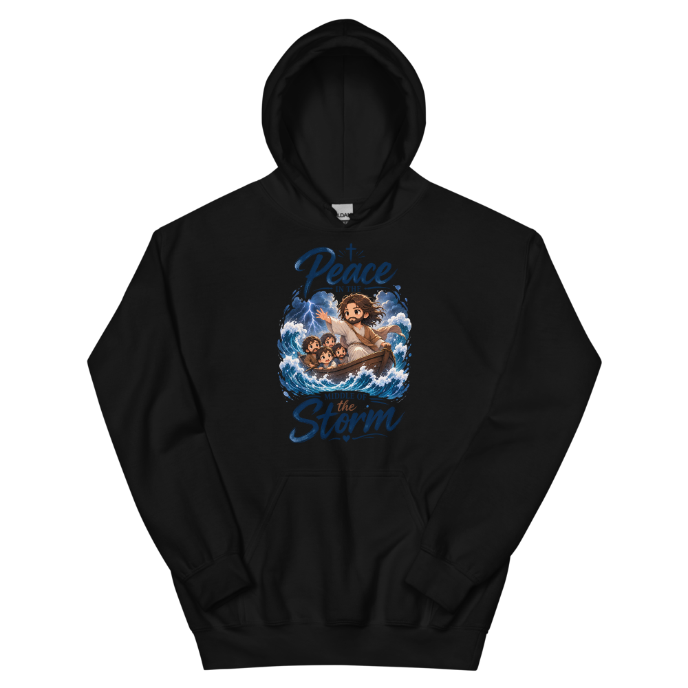 Peace In The Middle Of The Storm Hoodie | colour: Black