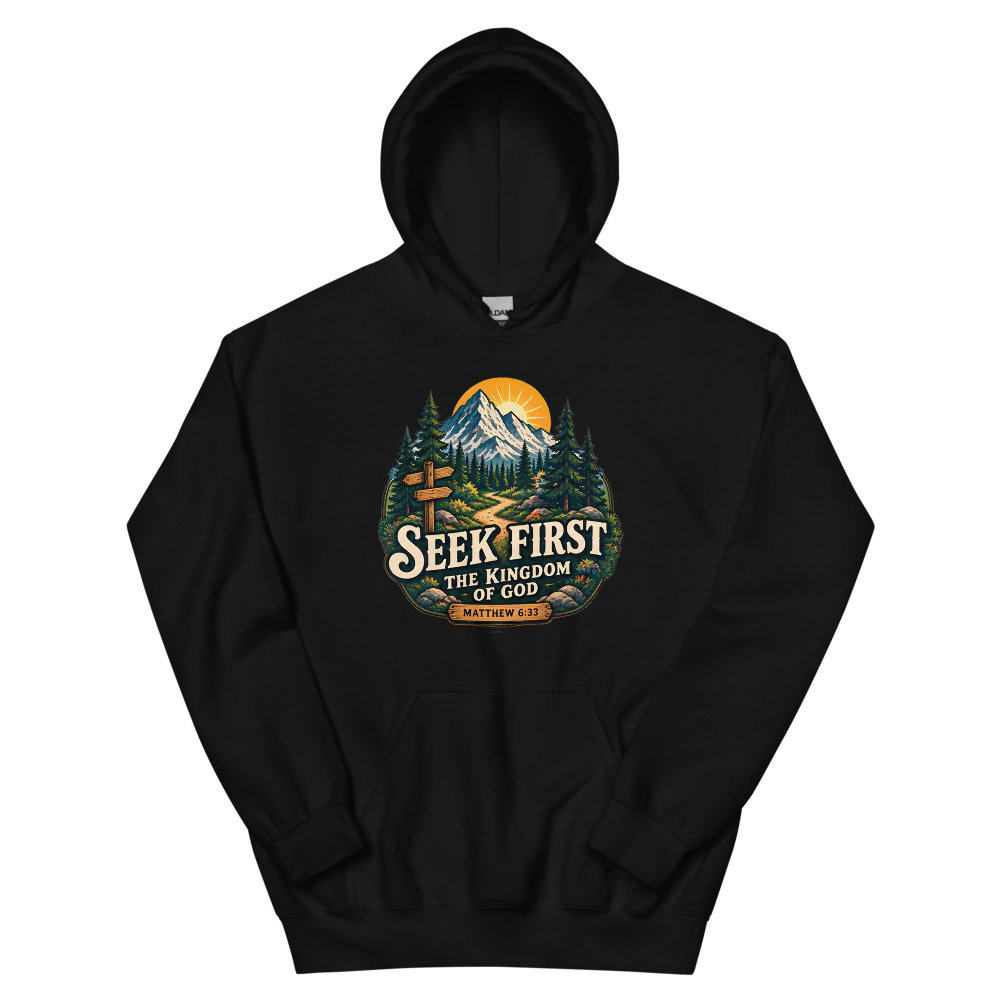 Seek First The Kingdom Trail Badge T-Shirt | gc: Hoodie/Black