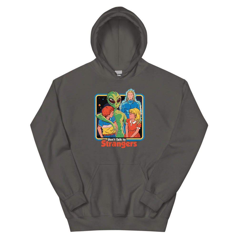 Dont Talk To Strangers Men's Hoodie | colour: Charcoal