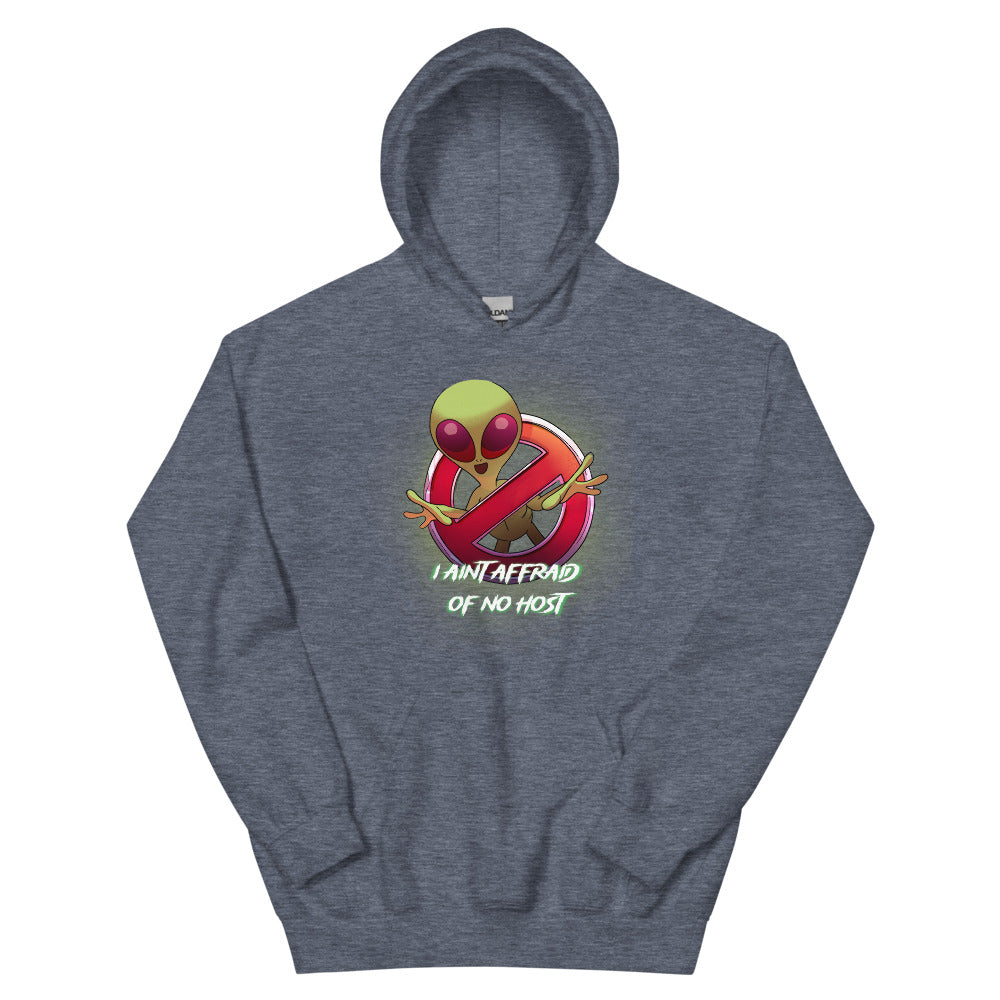 Aint Afraid Alien Women's Hoodie | colour: Heather Sport Dark Navy