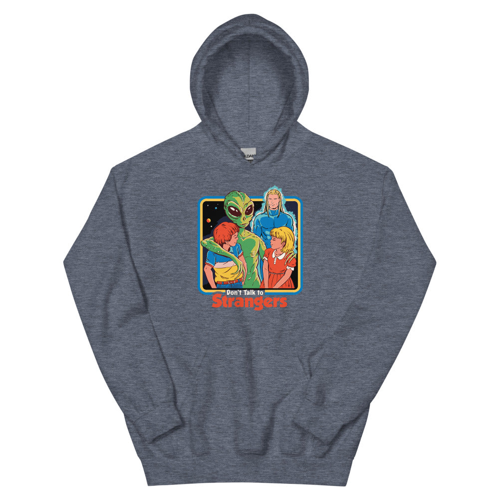 Dont Talk To Strangers Women's Hoodie | colour: Heather Sport Dark Navy
