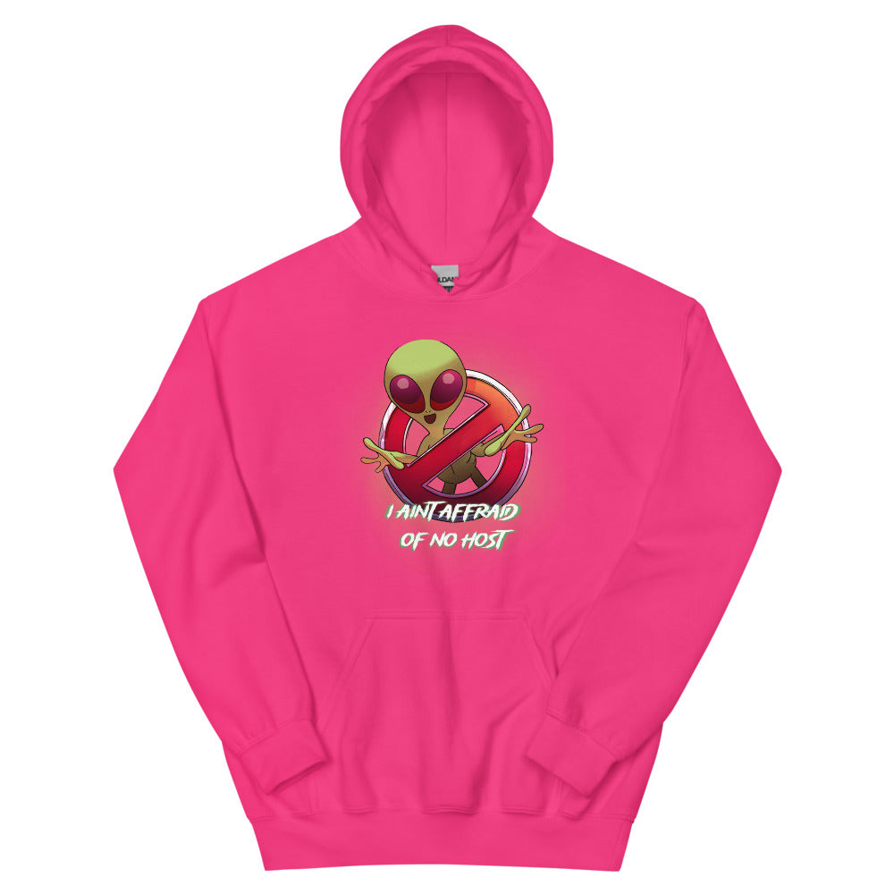 Aint Afraid Alien Women's Hoodie | colour: Heliconia