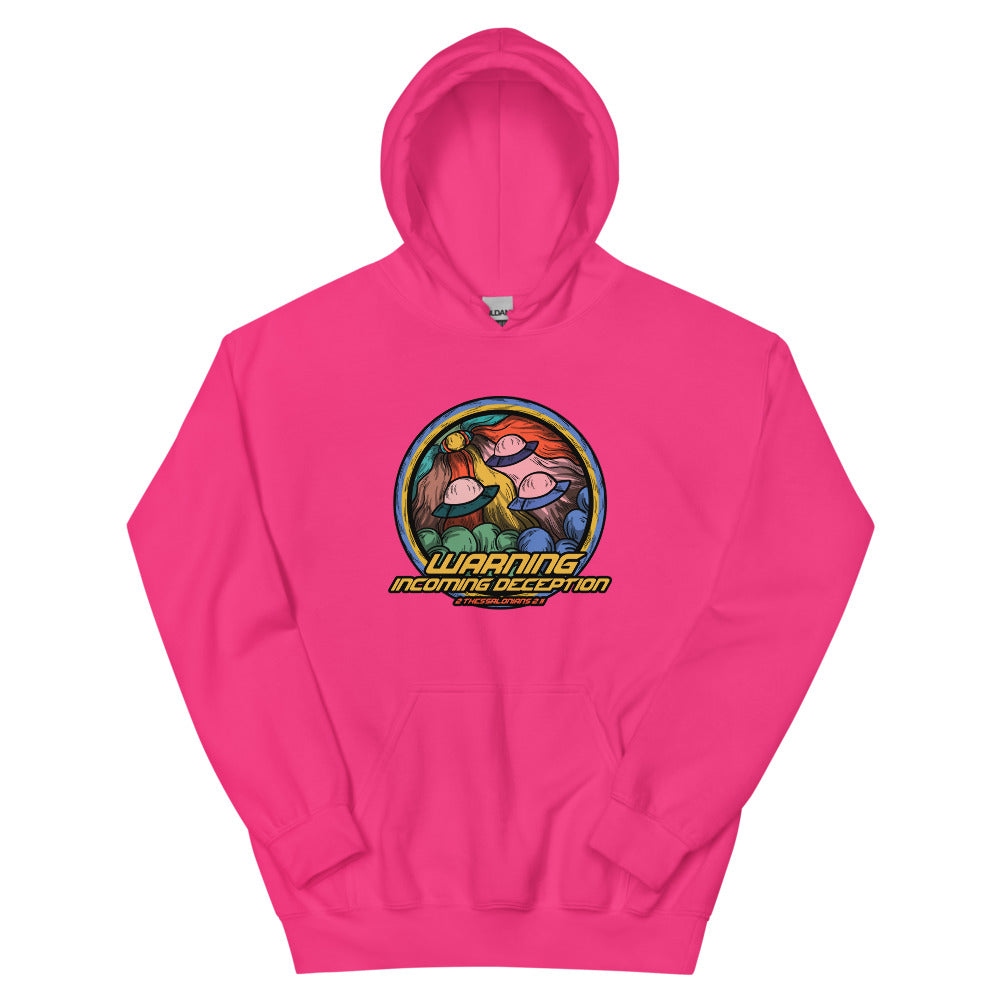 Incoming Deception Women's Hoodie | colour: Heliconia