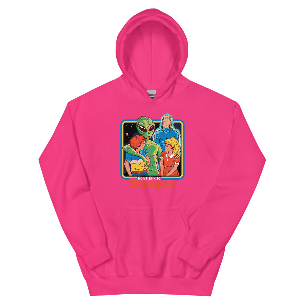 Dont Talk To Strangers Women's Hoodie | colour: Heliconia