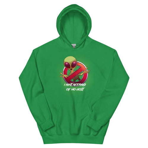Aint Afraid Alien Men's Hoodie | colour: Irish Green