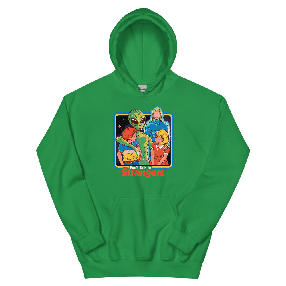 Dont Talk To Strangers Men's Hoodie | colour: Irish Green