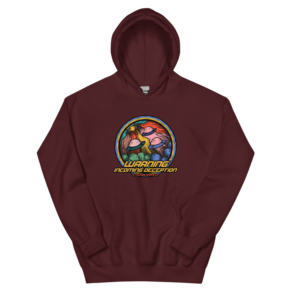 Incoming Deception Men's Hoodie | colour: Maroon