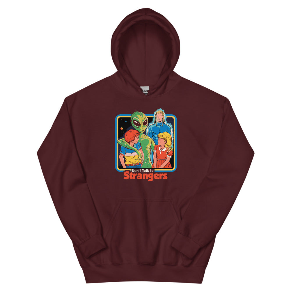 Dont Talk To Strangers Men's Hoodie | colour: Maroon