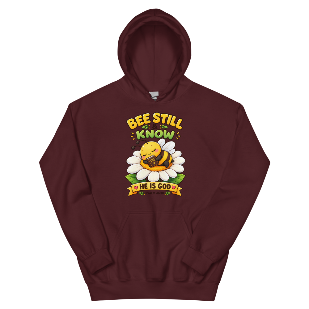 Bee Still And Know Hoodie | colour: Maroon