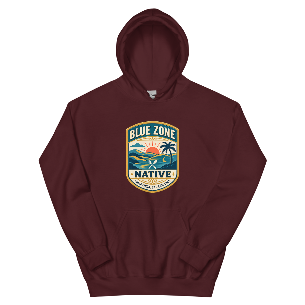 Blue Zone Native Loma Linda Hoodie | colour: Maroon