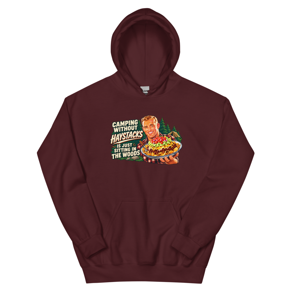 Camping Without Haystacks T-Shirt | gc: Hoodie/Maroon