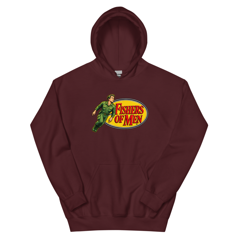 Fishers Of Men Action Figure T-Shirt | gc: Hoodie/Maroon