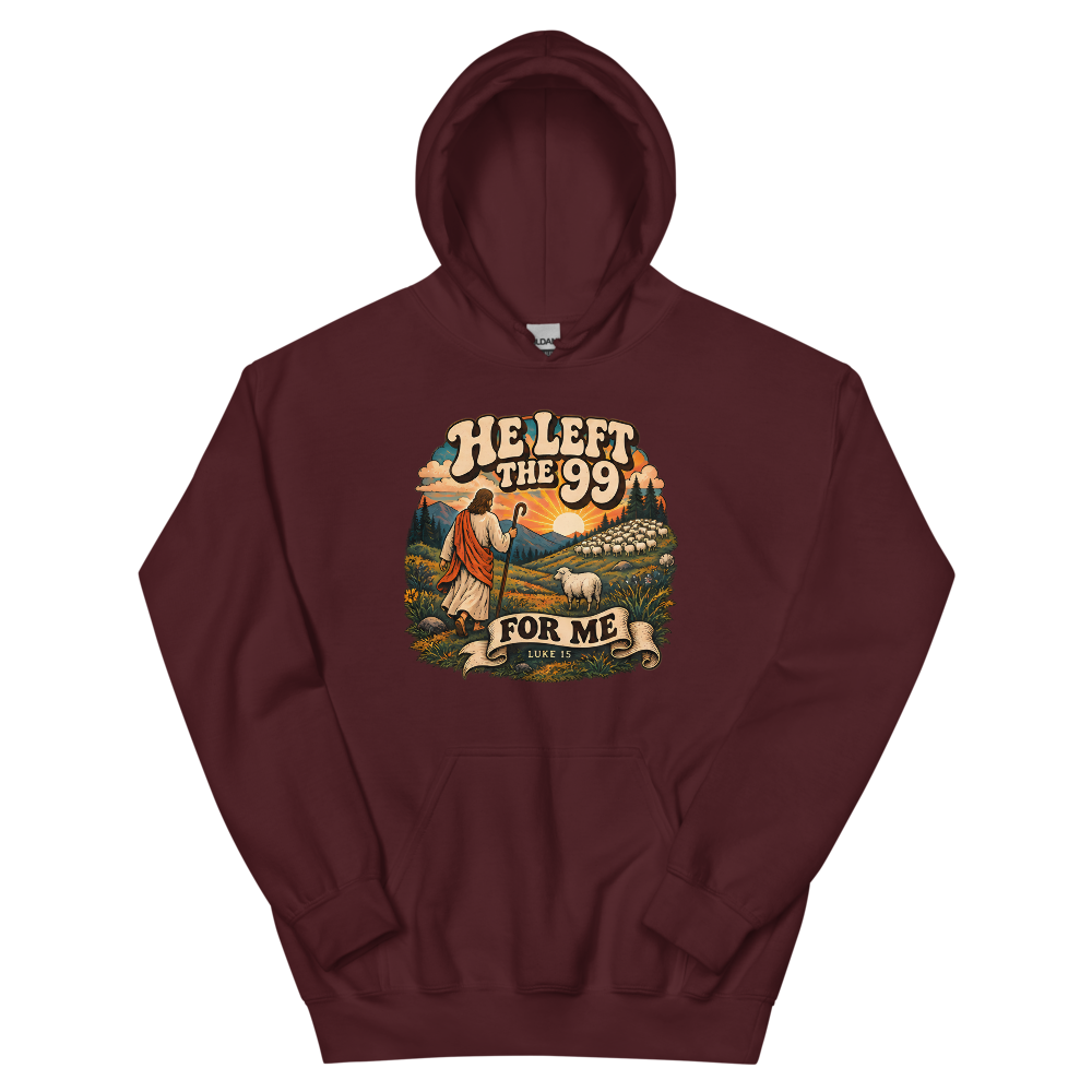 He Left The 99 For Me Retro Groovy T-Shirt | gc: Hoodie/Maroon