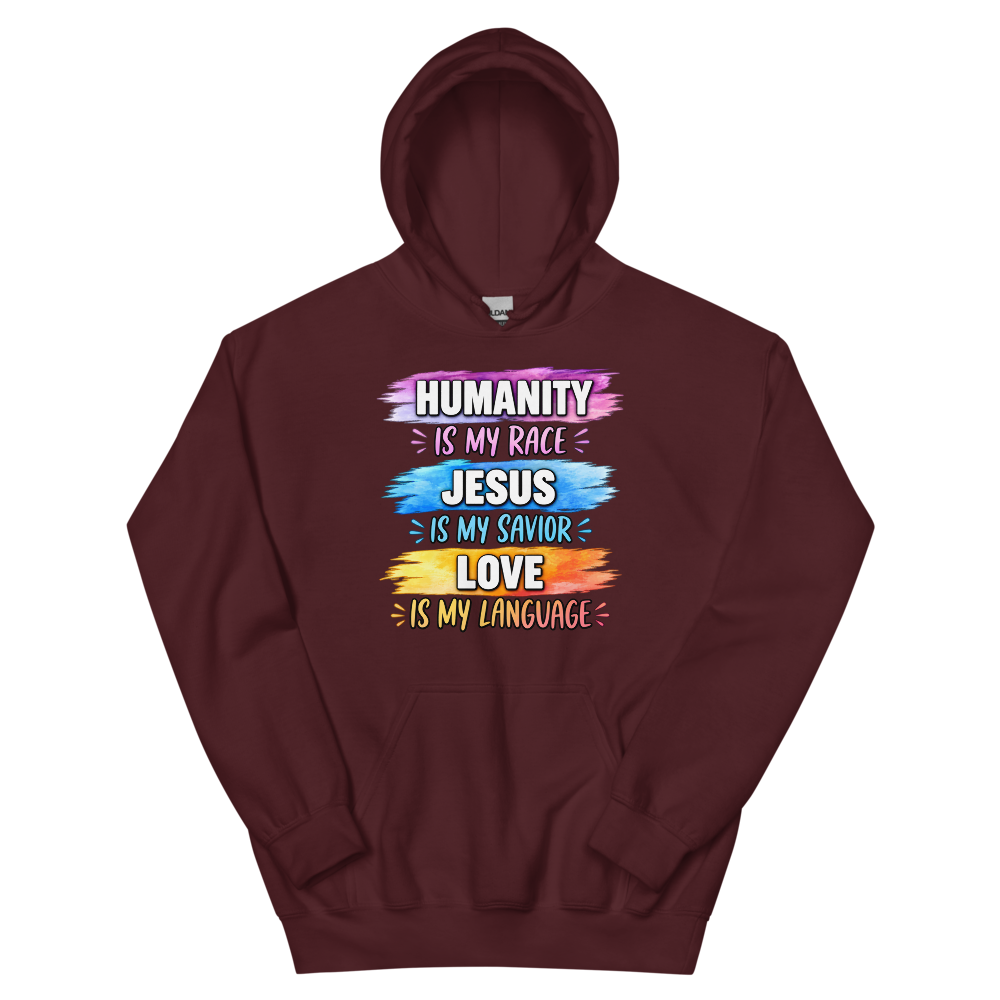 Humanity Is My Race T-Shirt | gc: Hoodie/Maroon